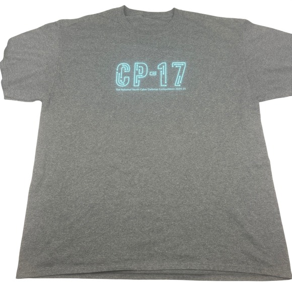 Mens CyberPatriot CP-17 Cyber Defense‎ Competition T-Shirt XL Gray Boeing Cisco